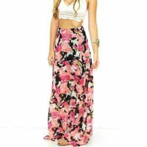 Show Me Your Mumu Pink Posse Maxi Skirt Size Small